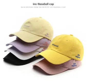 Весенняя и осенняя женская мода Стиль студентов колледжа ins Хлопчатобумажная кепка высококачественная бейсболка с солнцезащитным кремом