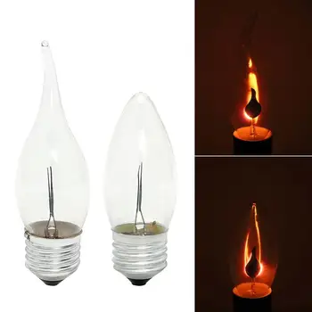 Винтажная светодиодная лампа Edison E14 с эффектом пламени при свечах Лампа 3 Вт 220 В для домашнего декора Ампульная лампа-свеча