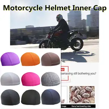 внутренняя шляпа для мотоциклетного шлема, 1 шт., Быстросохнущая Дышащая гоночная кепка, Непромокаемый теплый флис, черные велосипедные головные уборы