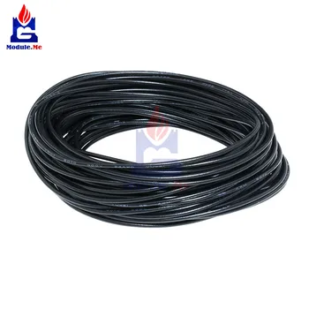 Гибкий многожильный медный кабель diymore 10 м UL-1007 Провод 24 AWG Черный / синий / красный /желтый 300 В