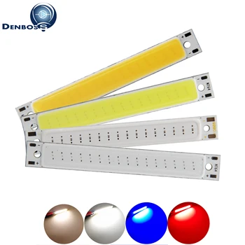 Горячая продажа DENBOSS производитель 60x8mm LED COB Strip для рабочей лампы 1.5 Вт 3 Вт 2 В 3 В постоянного тока Теплый Белый Синий Красный COB LED Light для DIY