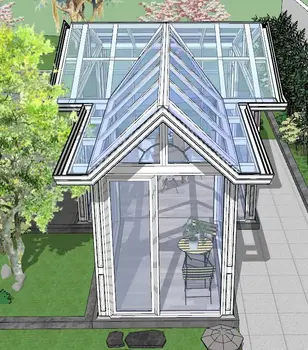 горячая продажа Теплоизолирующий алюминиевый солярий с двойным остеклением патио балкон Алюминиевый Стеклянный дом