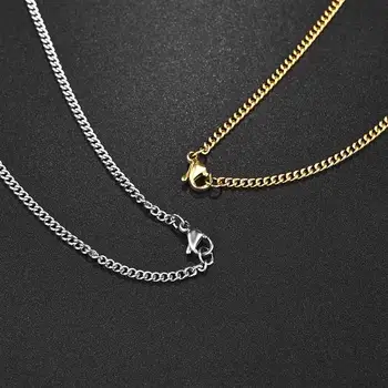 Горячее Ожерелье-цепочка из нержавеющей стали для мужчин и женщин, Высококачественное ожерелье золотого и серебряного цвета, Модный Мужской ювелирный подарок