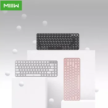 Двухрежимная клавиатура Youpin MIIIW Mini с поддержкой Bluetooth, 85 клавиш, мультисистемная беспроводная связь 2,4 ГГц для офисного компьютера, ноутбука, планшета