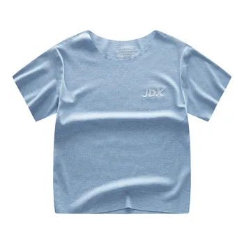 Детская футболка 2023, летняя новинка, короткий рукав, модальная спортивная одежда Fibra, повседневная, однотонная, с круглым вырезом