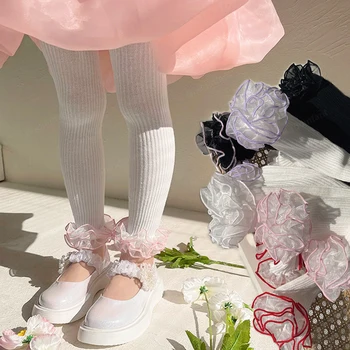 Детские колготки без ног для девочек, вязаные узкие брюки, леггинсы принцессы в испанском стиле 