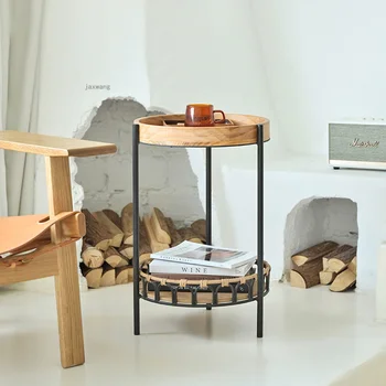 Дизайнерские чайные столики в скандинавском стиле с проживанием в семье, кованое железо, диван, приставной столик, современный простой журнальный столик для маленькой квартиры на балконе