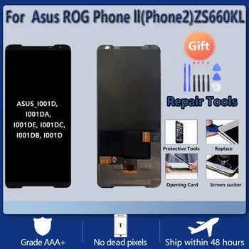 Для Asus OEM ROG Phone II Phone2 ZS660KL корпус ЖК-экрана в сборе с сенсорным стеклом, ЖК-дисплей I001D оригинальный черный