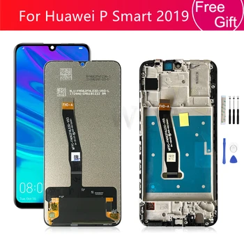 Для Huawei P Smart 2019 ЖК-Дисплей С Сенсорным Экраном Digitizer в Сборе с Рамкой Pantalla Запасные Части Для Ремонта