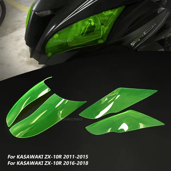 Для KAWASAKI ZX-10R 2011-2018 Motorcyclce Защита Фары Экран Защитная Крышка Объектива Защитная крышка Фары