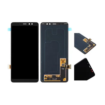 для Samsung Galaxy A8 + 2018 A8 Plus 2018 SM-A530 Черного цвета Оригинальный AMOLED ЖК-дисплей и сенсорный экран в сборе