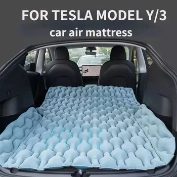 Для Tesla Модель Y Надувной надувной матрас для кемпинга на открытом воздухе Надувная специальная замшевая ткань Модель 3 Автомобильная дорожная кровать