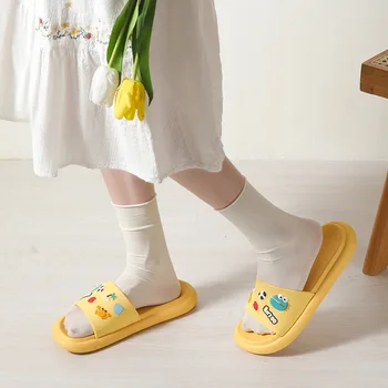 Домашние нескользящие Износостойкие Мужские туфли для любителей мультфильмов, Женская обувь с индивидуальной дезодорацией