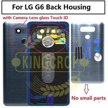 Задняя Крышка для Lg g6 Крышка Батарейного отсека Дверца Корпуса с заменой стекла Объектива камеры Touch ID для G6 LS993 US997 VS998 H870
