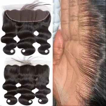 закрытие волной воды 13x4, Человеческие Волосы, Бразильское Кружевное Фронтальное закрытие, Вьющиеся Глубокие Кружевные Фронтальные закрытия, Человеческие Волосы Remy Hair Nature