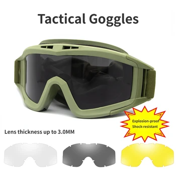 Защитные очки от пустынной саранчи, ветрозащитные очки для мотокросса, наружная взрывозащищенная противоударная маска, армейский вентилятор, тактическое снаряжение CS
