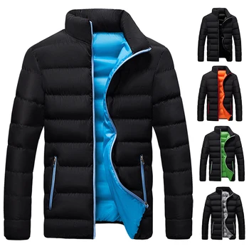 Зимние Теплые Толстые мужские куртки-парки, Повседневная мужская верхняя одежда, пальто, Ветровка, пуховик с хлопковой подкладкой, мужской