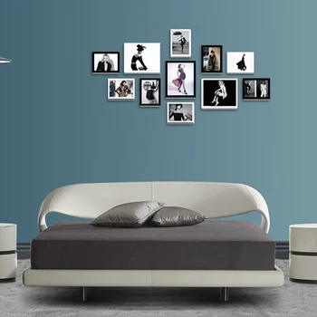 Изготовленная на Заказ Итальянская легкая Роскошная Двуспальная кровать Современная Простая кровать в Главной спальне, Кожаная рама длиной 1,8 м, Дизайнерская мебель для виллы