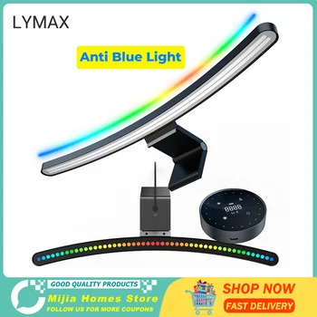 Индикатор монитора с изогнутой полосой экрана LYMAX Антисиний С подсветкой RGB, подвесной светильник для экрана, интеллектуальная защита глаз, энергосберегающий звук