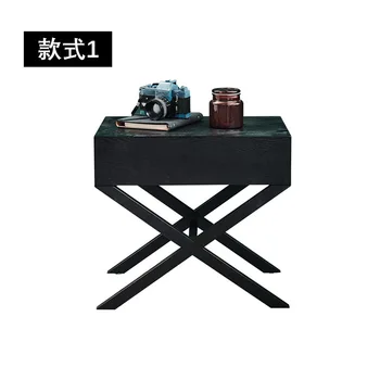 Итальянский Минималистичный прикроватный столик для спальни Шкафы Простая тумбочка для хранения из массива дерева Дизайнерский стиль