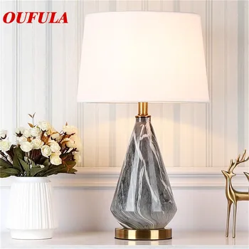 Керамические настольные лампы ANITA, Роскошная современная настольная ткань для фойе, гостиной, офиса, креативной спальни, отеля