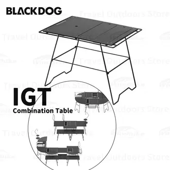 Комбинированный стол Naturehike BLACKDOG IGT для кемпинга, портативный складной стол для кемпинга, барбекю, стол для пикника, полка с сумкой для хранения