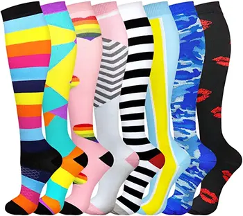 Компрессионные носки Нейлоновые Медицинские чулки для кормления При Варикозном расширении вен Облегчение боли в ногах Колено Дышащий Мужской дорожный носок