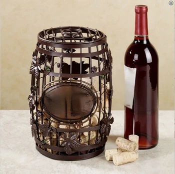 Креативная подставка для винных пробок в стиле ведерка для вина и подставка для пробок в стиле бокала для вина из стекла с металлическим декором