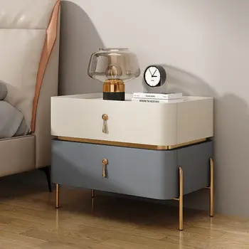 Креативный прикроватный столик в цветовую гамму, современный шкаф для хранения, простые прикроватные тумбочки для спальни, мебель из массива дерева, прикроватная тумбочка