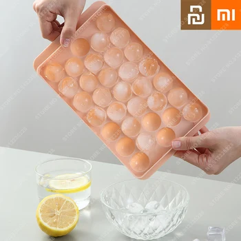 Круглая форма для льда Xiaomi Ice Box с крышкой Пластиковая Бытовая форма для приготовления шариков льда для домашнего бармена, форма для фруктовых коктейлей Youpin