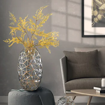 Легкая роскошная скандинавская креативная простая круглая стеклянная ваза, модель украшения стола в комнате, украшения для посадки воды, цветочная композиция