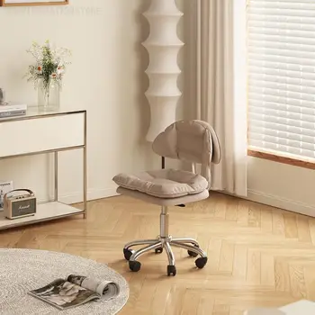 Легкий стул для макияжа Роскошная спальня девушки простой современный туалетный столик табурет со спинкой и элементами нейл-арта барный стул
