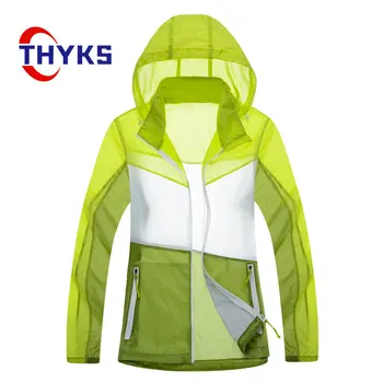 Летняя женская куртка для бега на открытом воздухе, кемпинга, пешего туризма, велосипедного спорта, сверхлегкого водонепроницаемого пальто с цветным сращиванием, защищенного от ультрафиолета, дождя