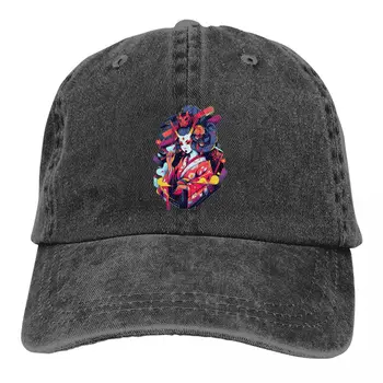 Летняя кепка Солнцезащитный козырек Яркие кепки Гейши в стиле хип-хоп, Ковбойская шляпа из японского мультфильма, остроконечные шляпы