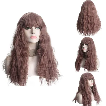 Мисс РОЛА Браун Омбре, светло-пепельно-коричневый Волнистый парик для косплея, ежедневная вечеринка, Синтетический парик для женщин из высокотемпературного волокна высокой плотности.