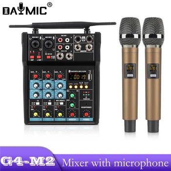 Многоканальные Беспроводные Микрофоны AOSHEN G4-M2 Professional power Mixer