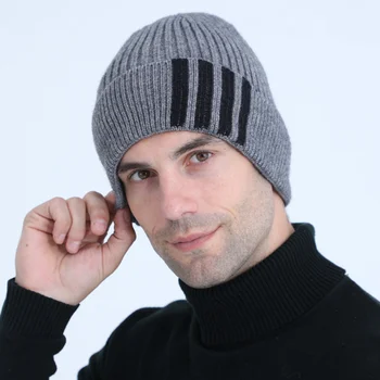 Модные мужские кепки, новый бархатный вязаный пуловер, осенне-зимние шапки для женщин, шерстяные теплые велосипедные шапки для защиты ушей