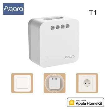 Модуль переключателя Aqara T1, одноканальный беспроводной релейный контроллер Zigbee 3.0 Smart Control, таймер включения-выключения, Работа с Homekit Alexa