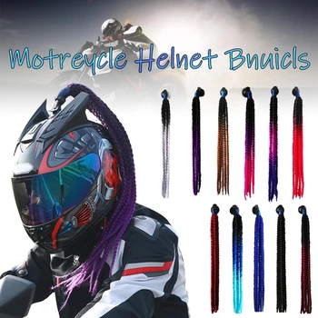 Мотоциклетный шлем с косичками, модные индивидуальные косички, парик, мотоциклетные шлемы, многоцветная косичка с закручиванием в хвост для suzuki gsr 600