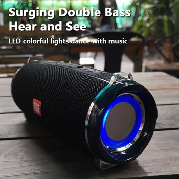 Мощный наружный водонепроницаемый сабвуфер звуковая колонка Bluetooth динамик super bass TF U диск AUX аудиоплеер радио музыкальный центр