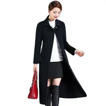[На подкладке] Шерстяное пальто Женское Осенне-зимнее пальто средней длины 2023 Новая Корейская версия Свободная Шерстяная ветровка Женская куртка