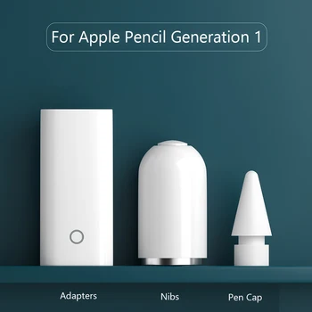 Наборы магнитных колпачков для карандашей 3 в 1, наконечники для ручек, адаптер для зарядки, подключи и играй, встроенный смарт-чип, легкий вес для Apple Pencil 1