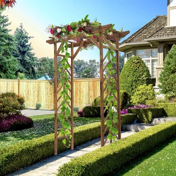 Наружная садовая арка, беседка, решетка, деревянные свадебные ворота, газон, декор двора, прочный и долговечный, прост в сборке