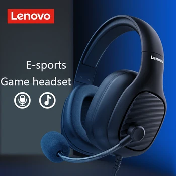 Наушники Lenovo G40B для ПК-геймеров с микрофоном, шумоподавлением, Usb-проводные наушники, высококачественная проводная гарнитура, аксессуары для ушей