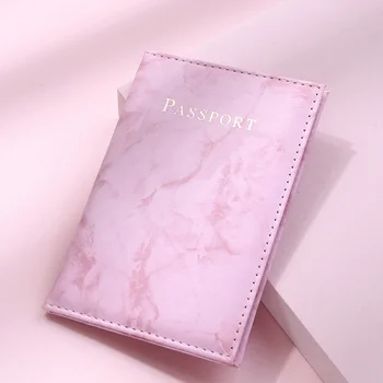Новая женская Симпатичная Кожаная обложка для паспорта Авиабилеты Для карт Держатель для паспорта для путешествий Чехол-бумажник Розовый