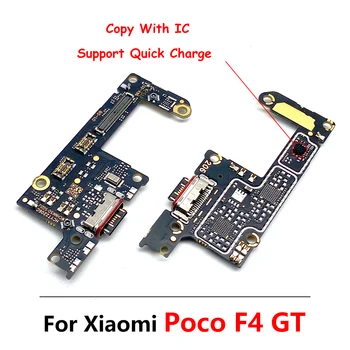 Новинка Для Xiaomi Poco F4 GT USB Зарядное Устройство Порт Зарядки Док-станция Для Микрофона Соединительная Плата Гибкий Кабель С Запасными Частями Для Микрофона