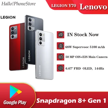 НОВЫЙ Lenovo Legion Y70 5G Snapdragon 8 + Gen 1 6,67 OLED 7,99 мм 144 Гц Экран NFC 5100 мАч Аккумулятор 50 Мп Основная Камера Игровые Телефоны