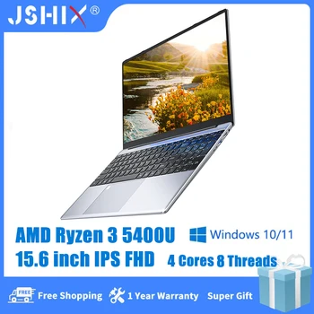 Ноутбук JSHIX AMD Ryzen R3 5400U 15,6 Дюймов DDR4 16 ГБ Оперативной Памяти 1 ТБ SSD Металлический Ультратонкий Игровой Бизнес Офисный Дизайн Портативный Компьютер
