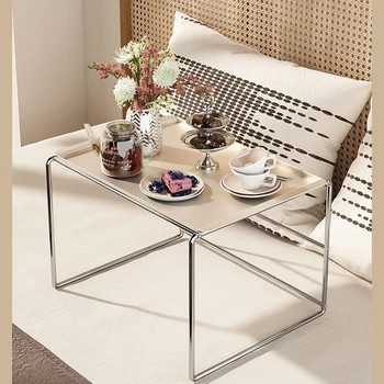 Обеденный приставной столик в спальне Прикроватные тумбочки Кофейный уголок Милый приставной столик Nordic Luxury Mesa Вспомогательные Салонные наборы садовой мебели