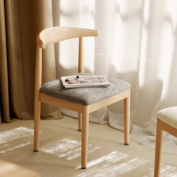 Обеденный стол в скандинавском стиле, стулья для домашнего обихода, имитация массива дерева, рестораны, современные и простые стулья для отдыха